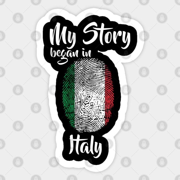 Italy Flag Fingerprint My Story DNA Italian Sticker by Your Culture & Merch